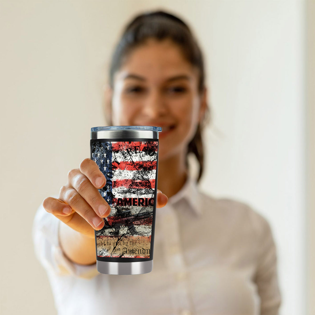 American flag tumbler, patriotic flag